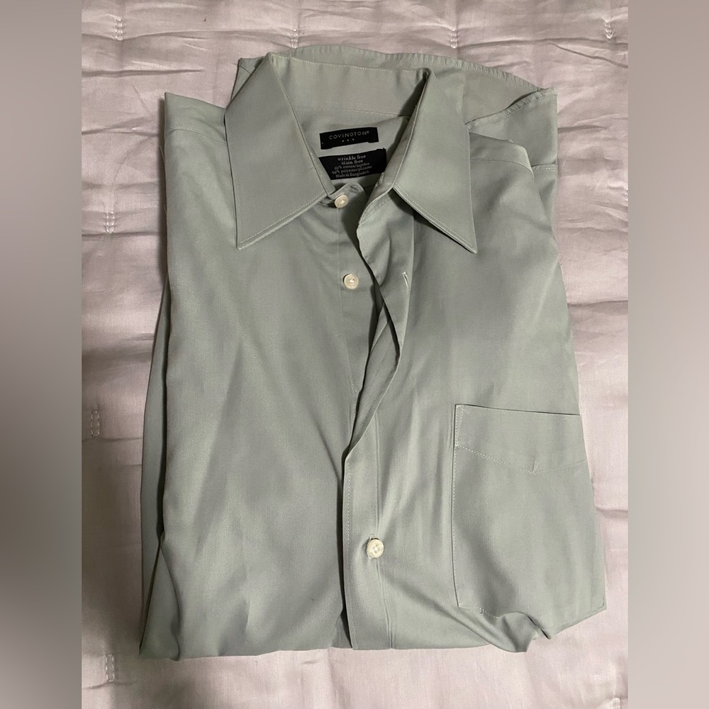 Covington Green Dress Shirt Classic Design